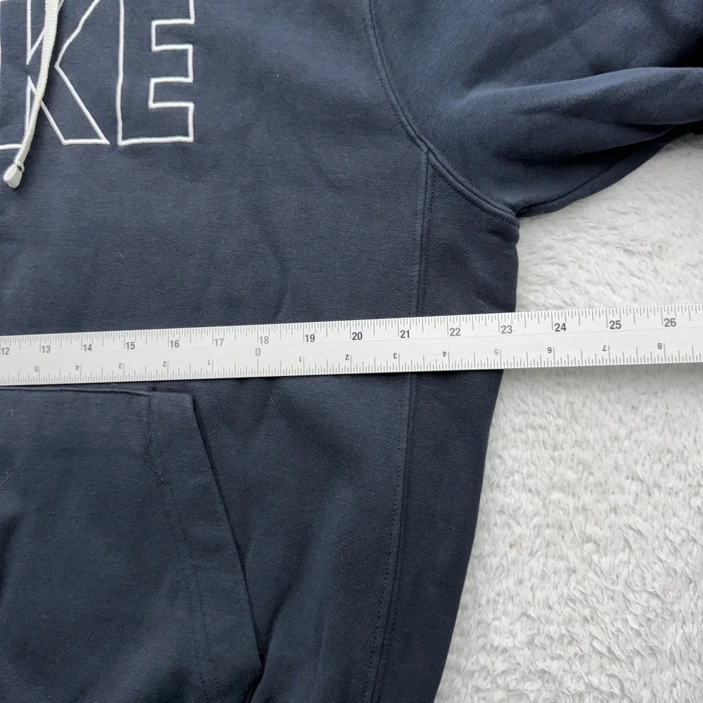 Nike Mens Hoodie Black Fleece Pullover Spellout Logo Swoosh Medium